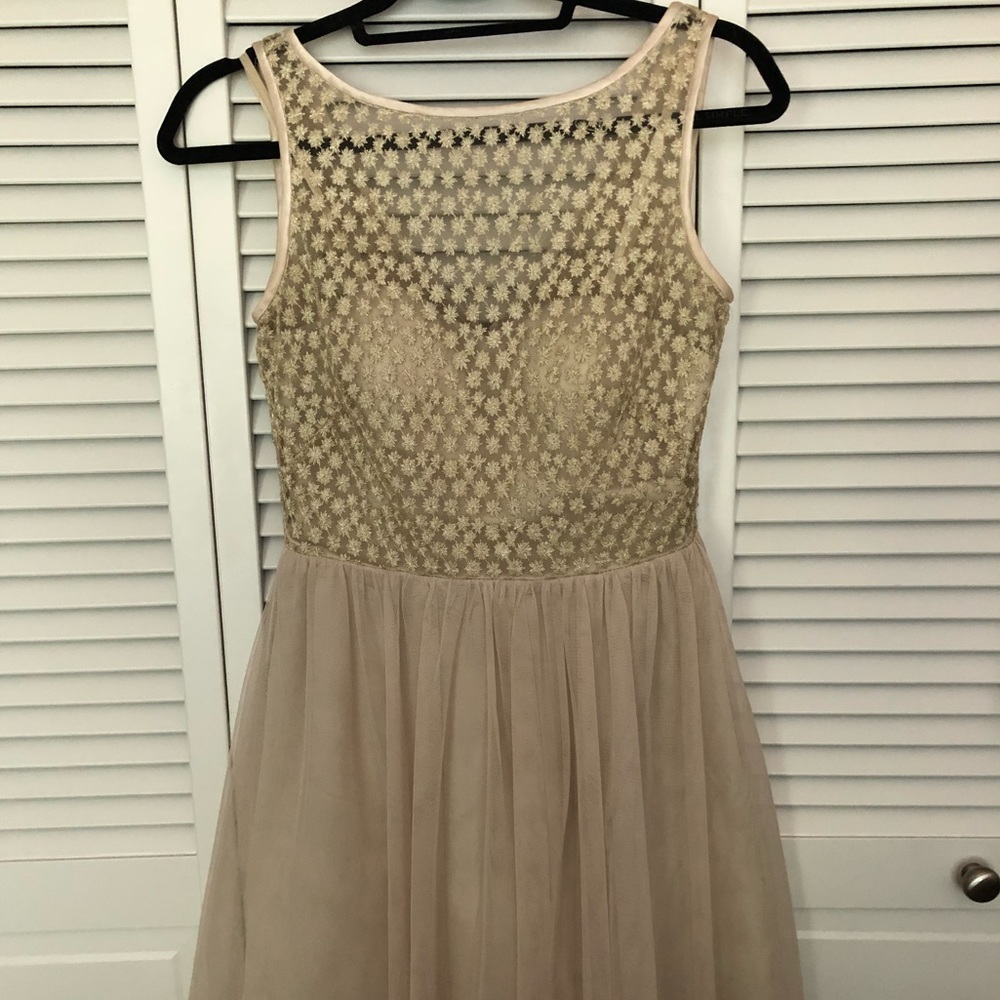 Aqua knee-length cocktail dress